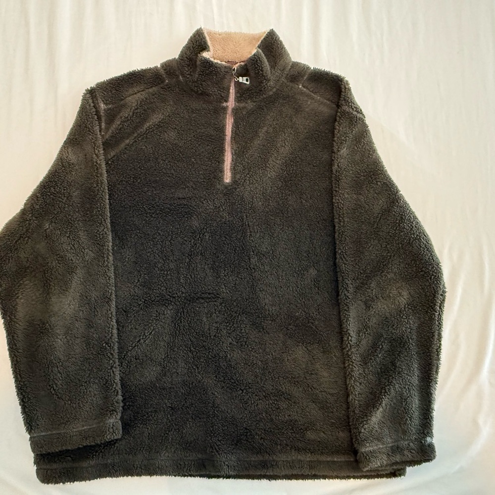 True Grit Green Sherpa Pullover